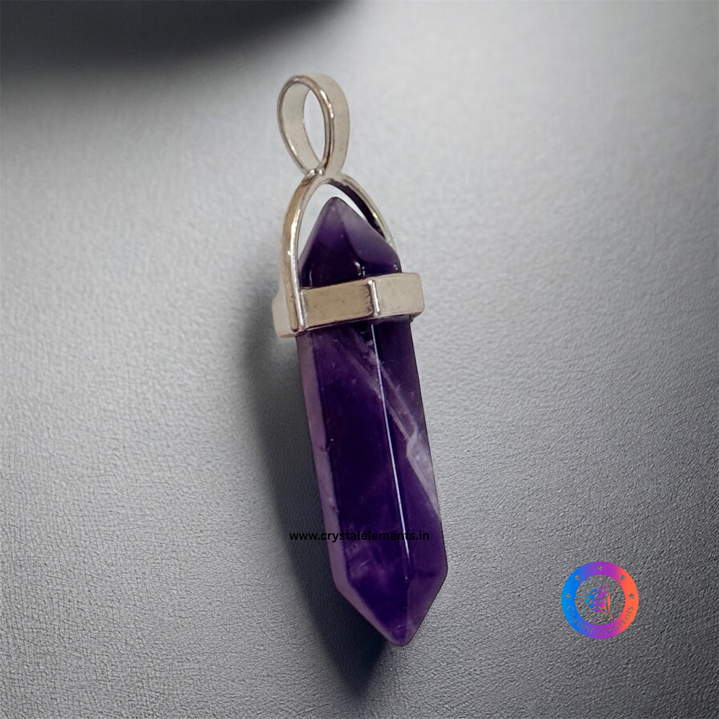Crown Light Amethyst Double-Terminated Pendant