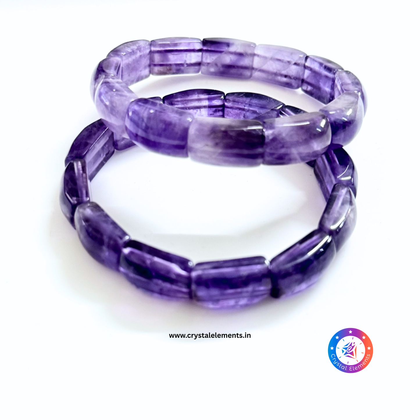 Amethyst Crystal Bracelet - Calm & Clarity Healing Bracelet(Bangle style)