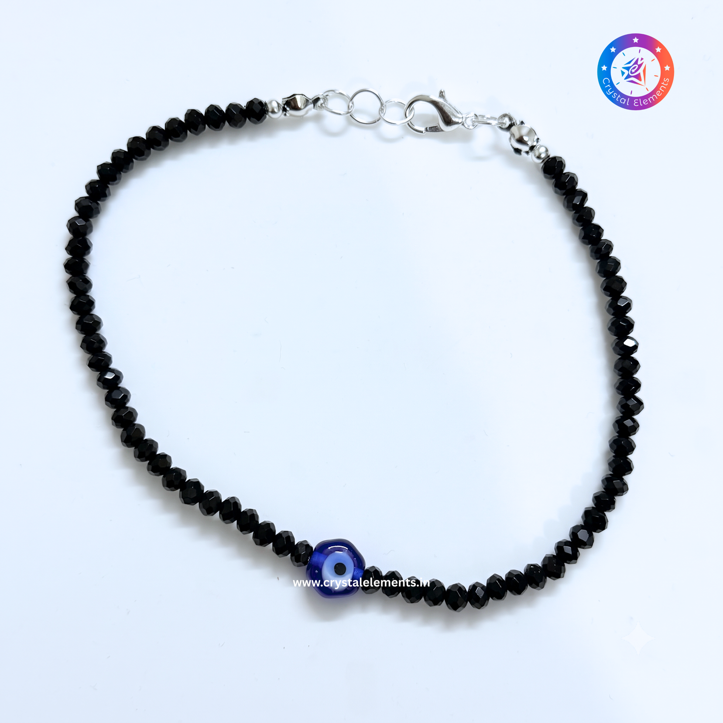 Black Onyx Evil Eye Anklet - Protection & Grounding Anklet