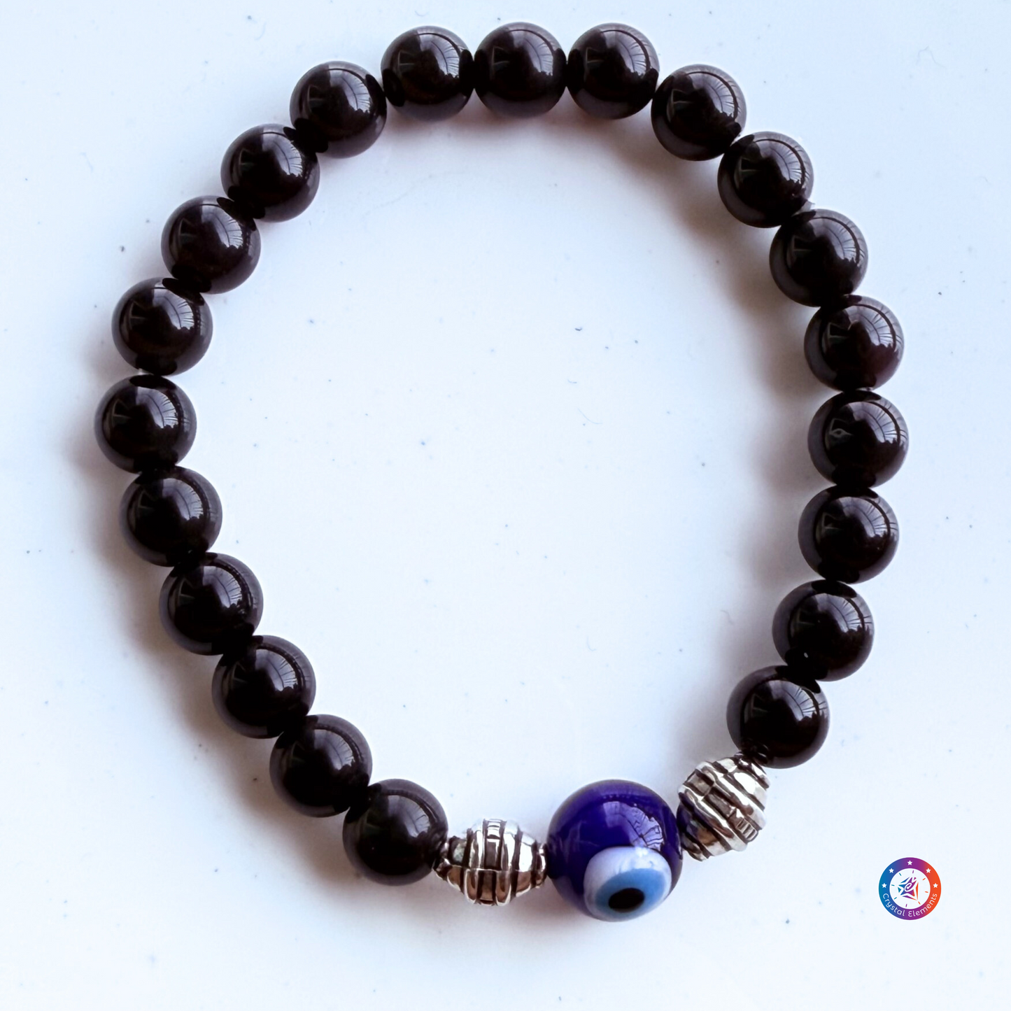 Protection & Strength Black Onyx and Evil Eye Bracelet
