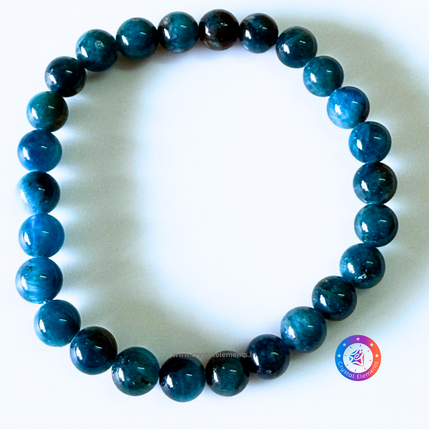 Blue Apatite Crystal Bracelet - Clarity & Motivation (AAA quality)