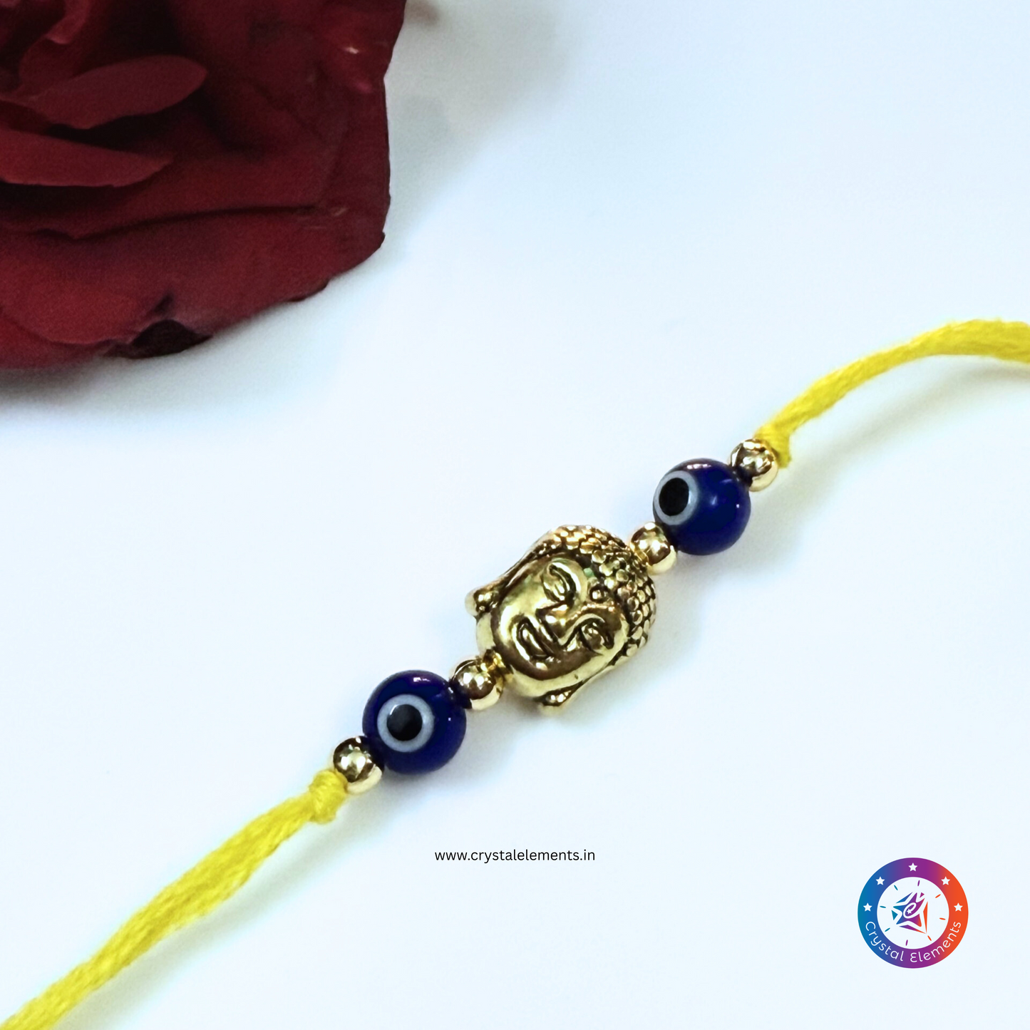 Calm Mind & Divine Protection Buddha & Blue Evil Eye Rakhi