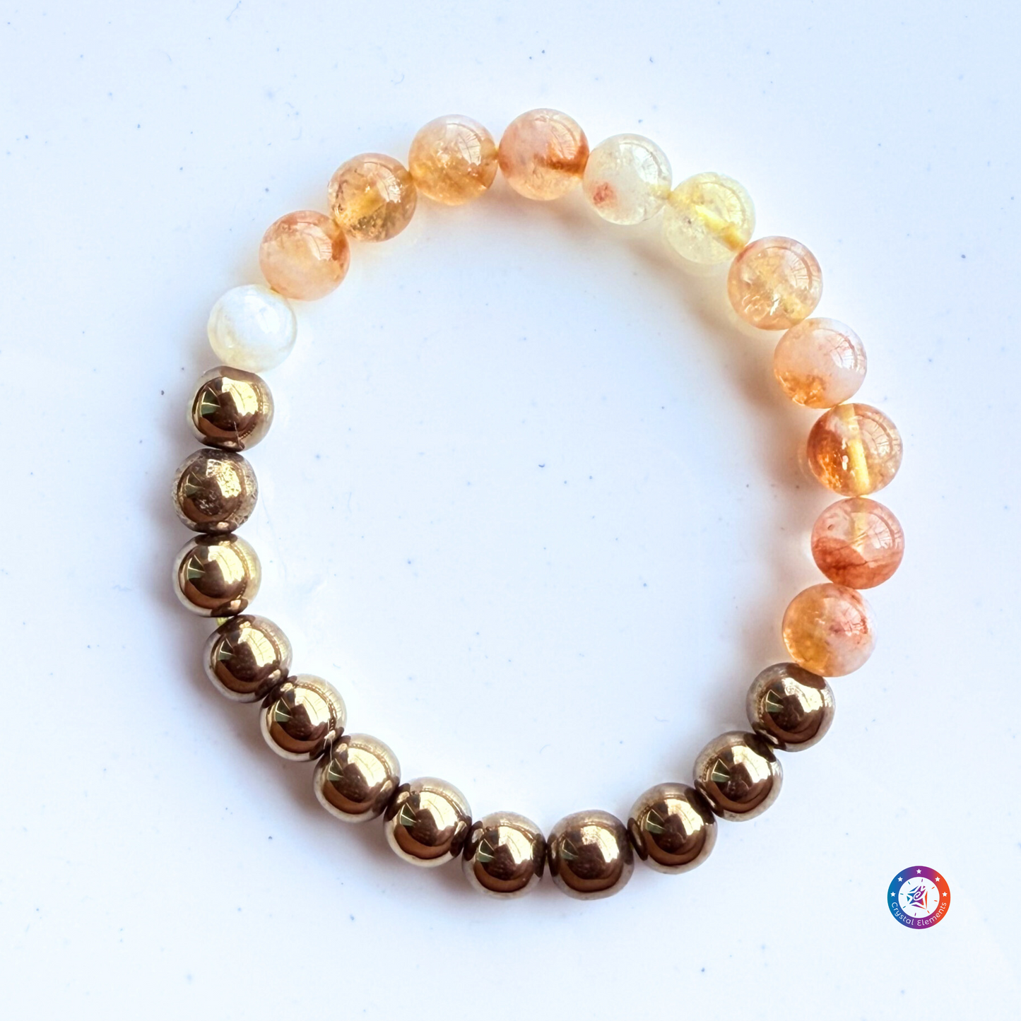 Wealth & Success Citrine and Pyrite Bracelet