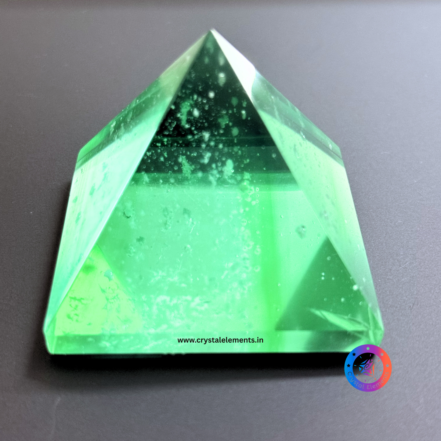 Green Obsidian Pyramid - Healing & Heart Protection Crystal - Light