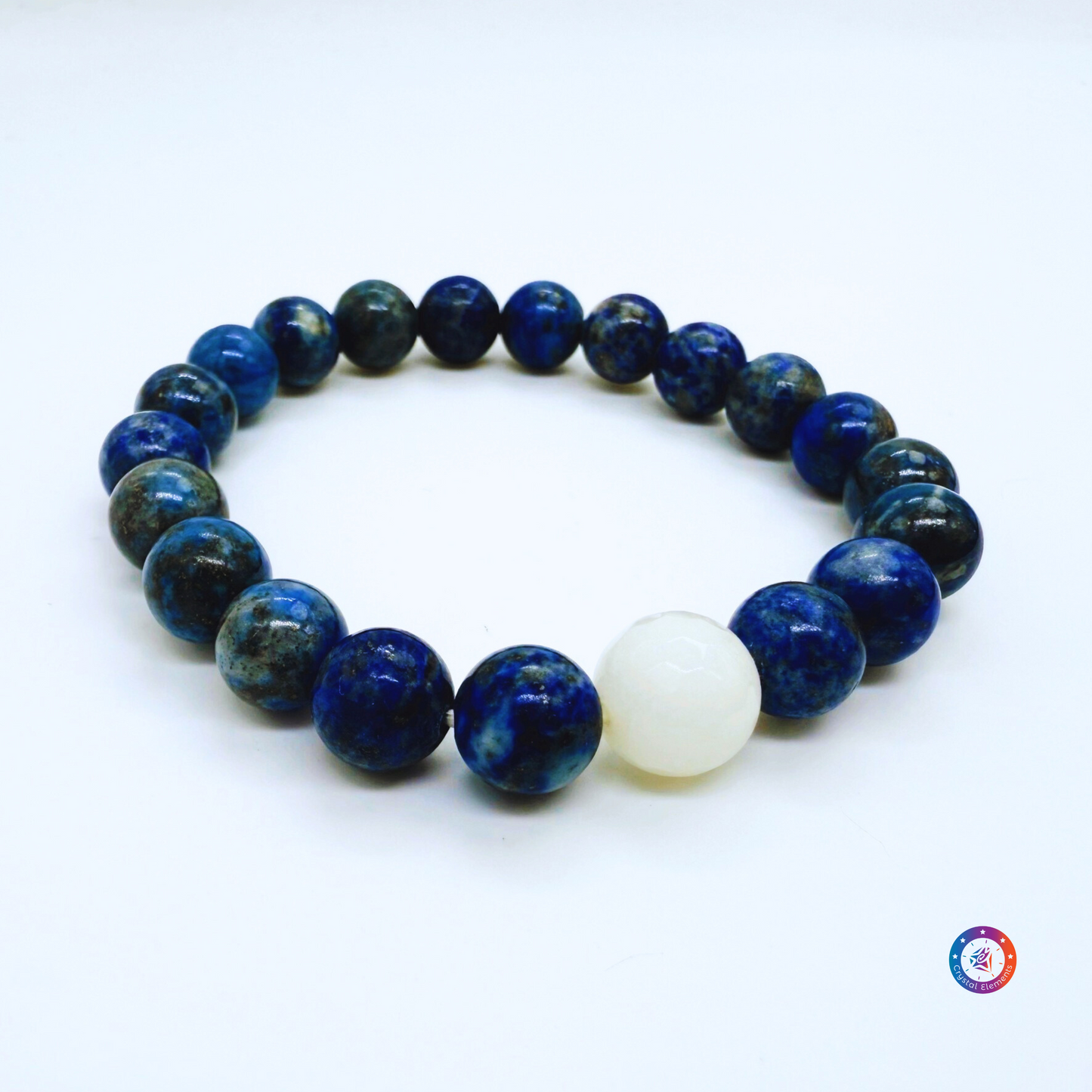 Wisdom & Clarity Lapis Lazuli and Snow Quartz Bracelet