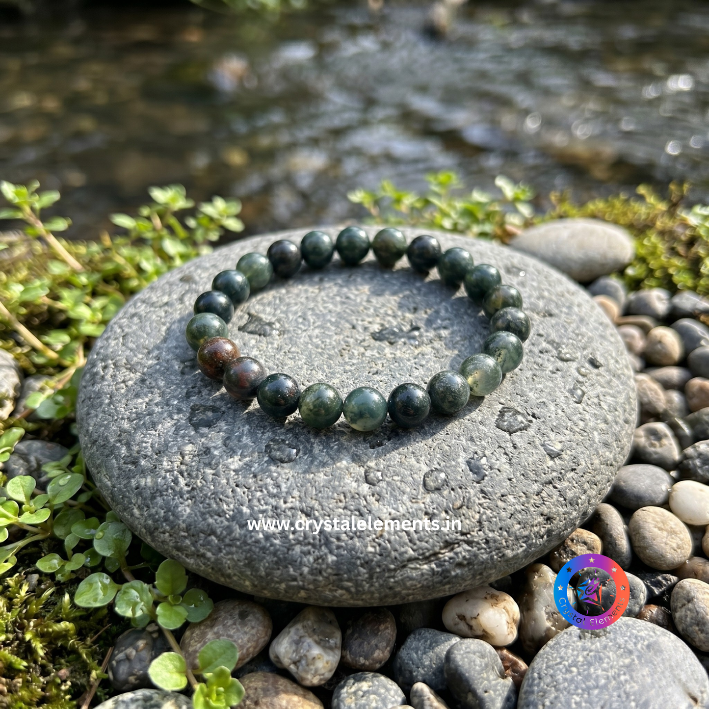 Moss Agate Bracelet - Growth & Calm Energy Bracelet