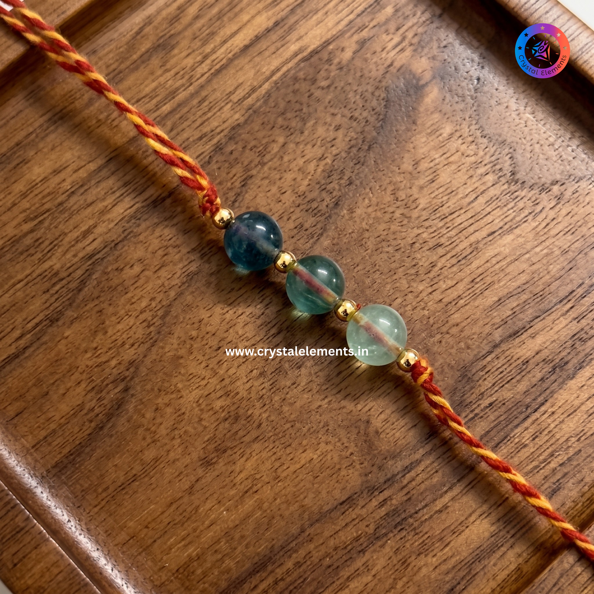 Multi Fluorite Rakhi - Focus & Clarity Crystal Rakhi