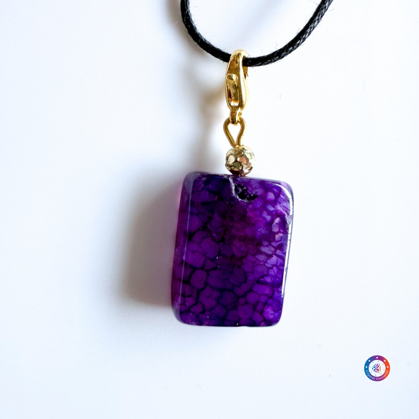 Mystic Focus Purple Dragon Vein Agate Pendant