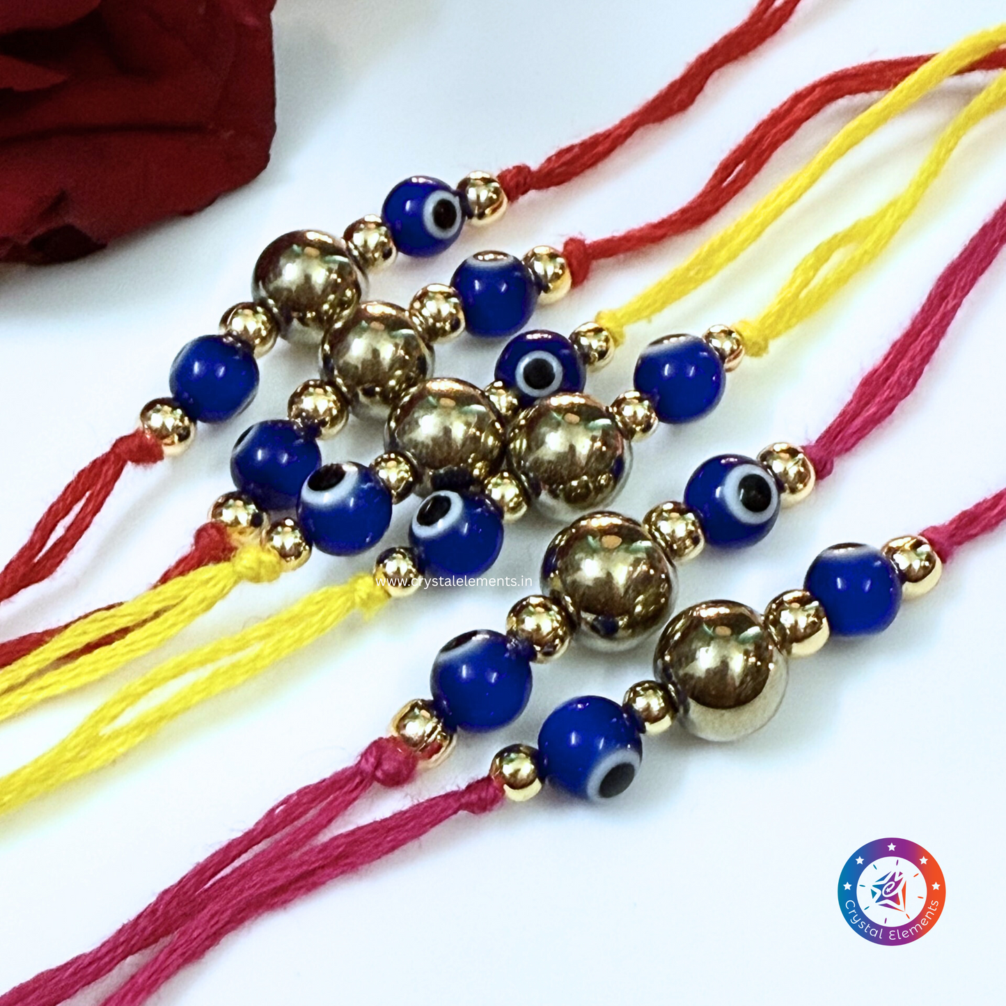 Prosperity & Protection Pyrite & Evil Eye Rakhi