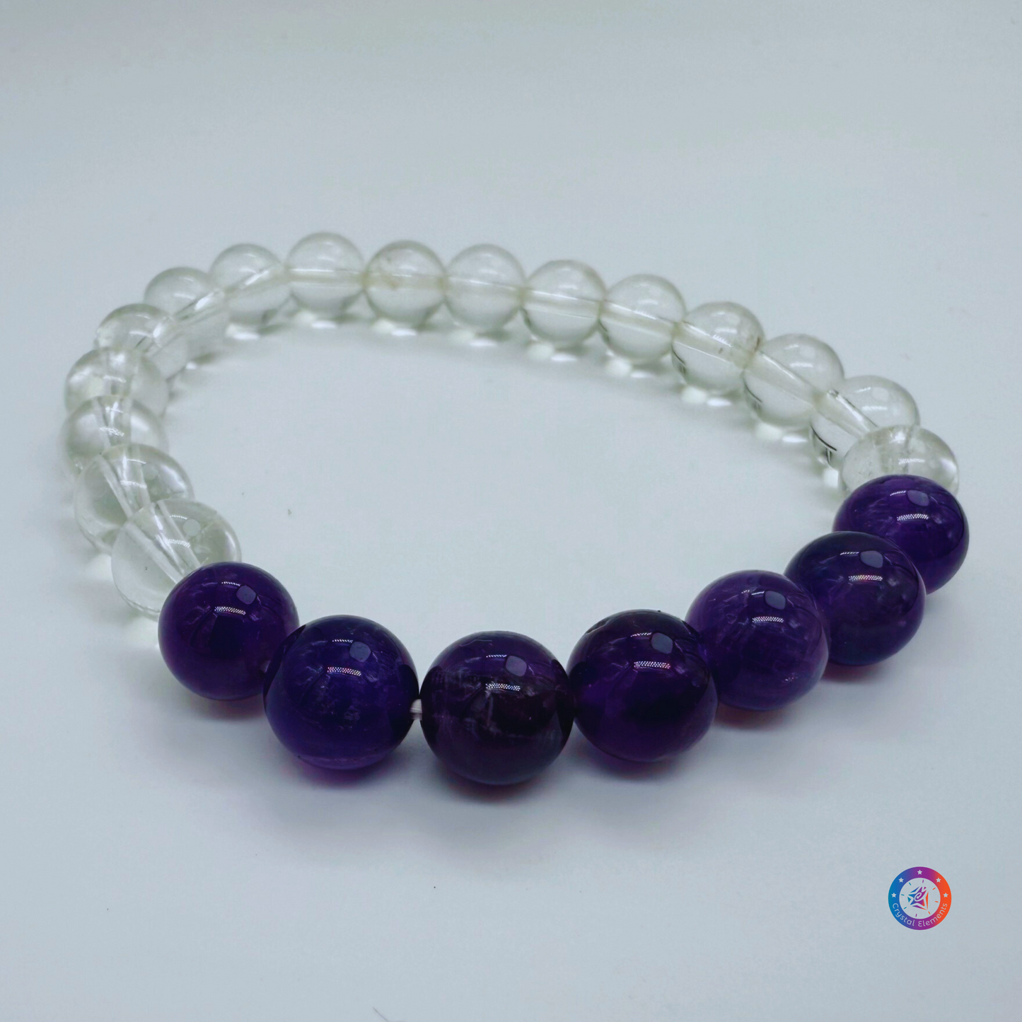 Clarity & Intuition Clear Quartz and Amethyst Bracelet