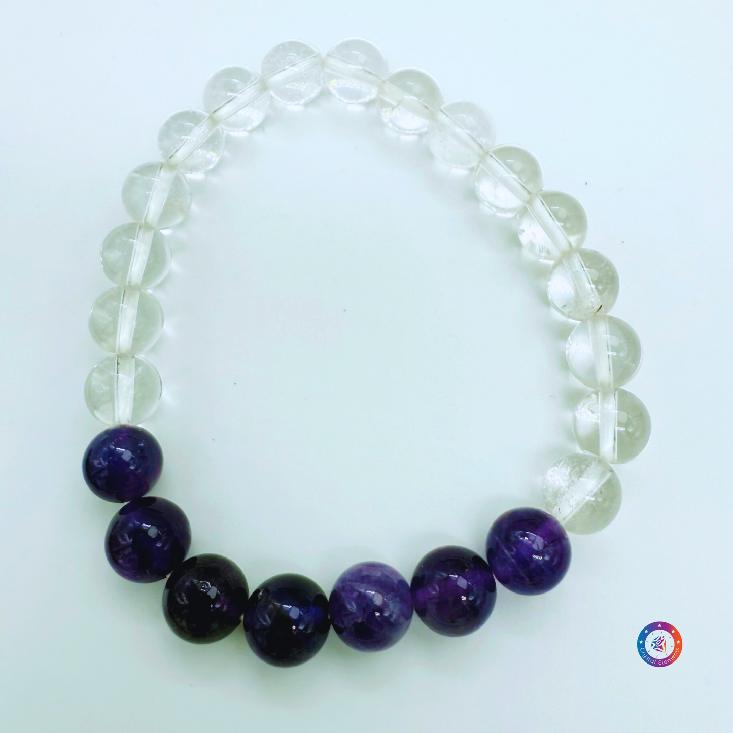 Clarity & Intuition Clear Quartz and Amethyst Bracelet