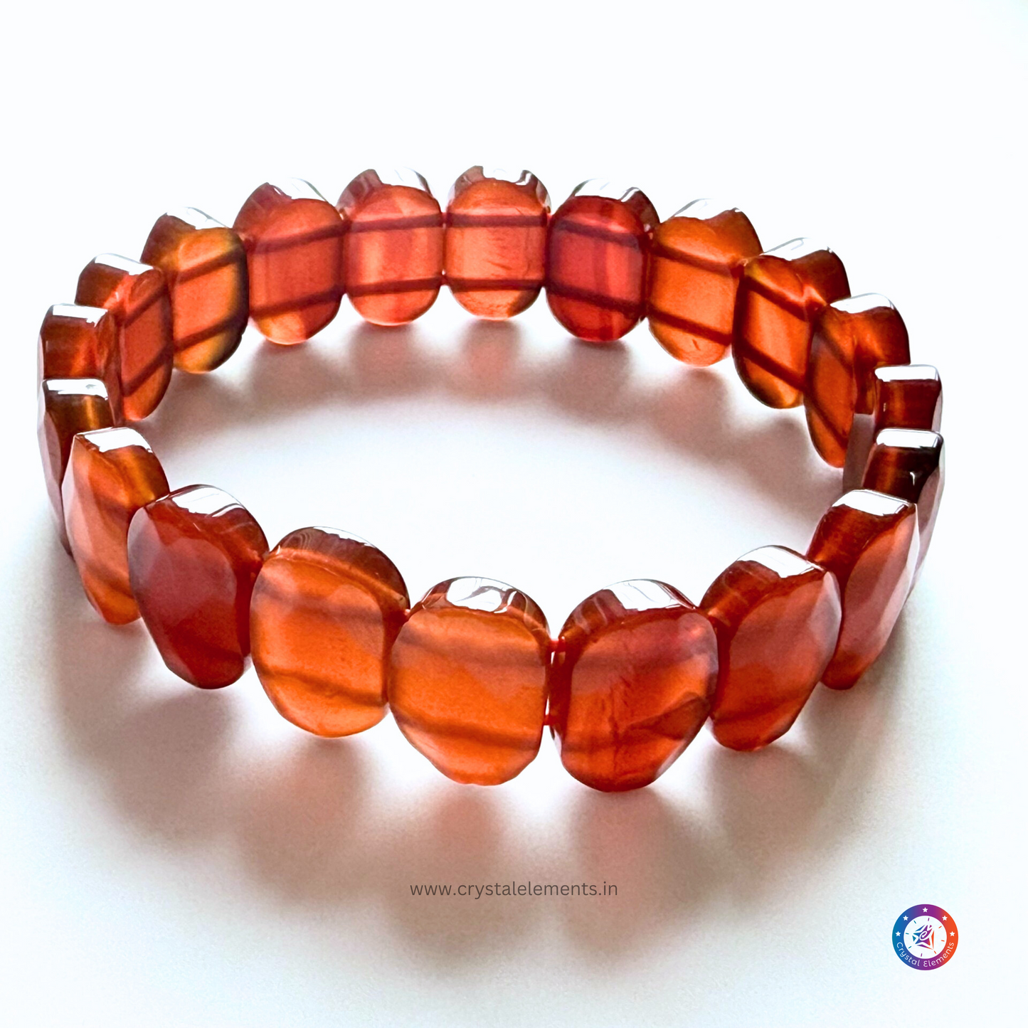 Fiery Focus Red Carnelian Faceted Bracelet