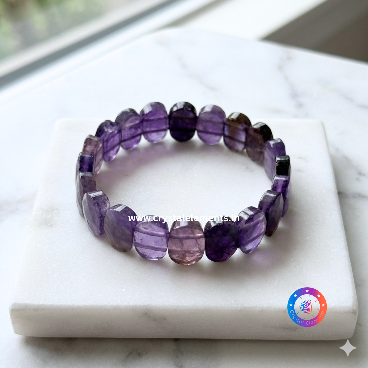 Faceted Amethyst Bracelet - Calm & Clarity Glow Bracelet