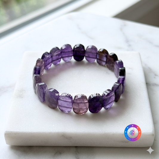 Faceted Amethyst Bracelet - Calm & Clarity Glow Bracelet