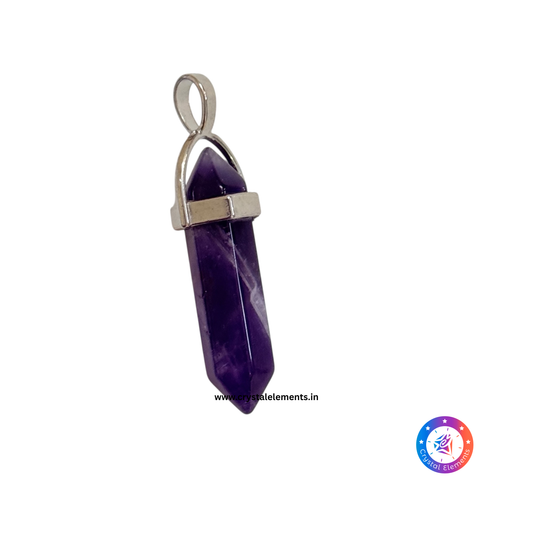 Crown Light Amethyst Double-Terminated Pendant