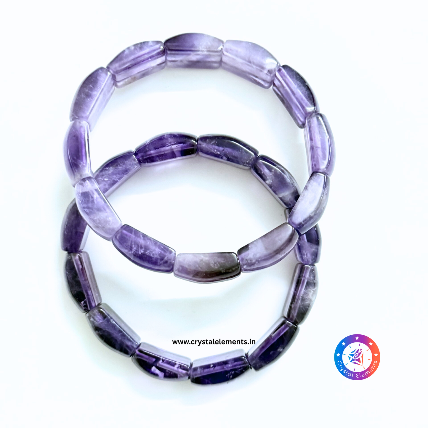 Amethyst Crystal Bracelet - Calm & Clarity Healing Bracelet(Bangle style)
