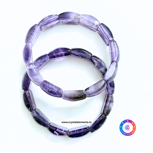 Amethyst Crystal Bracelet - Calm & Clarity Healing Bracelet(Bangle style)