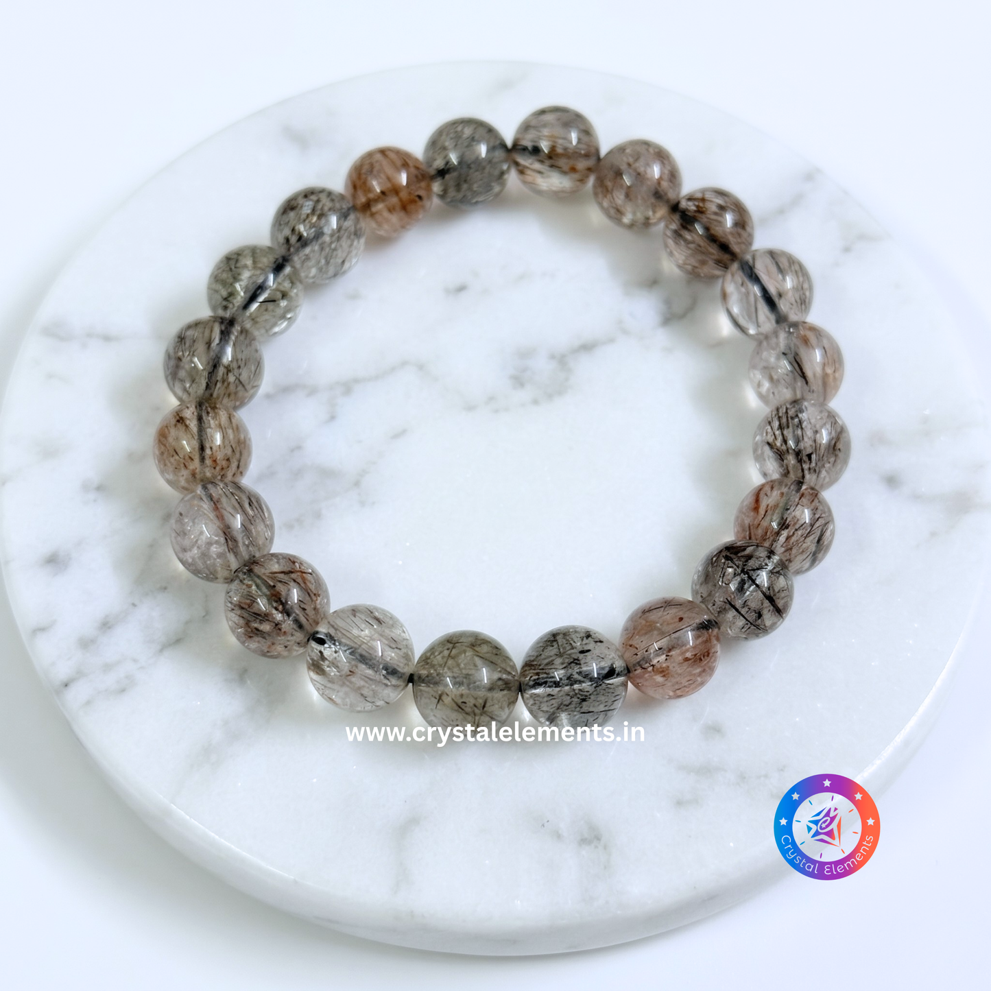 Black Rutilated Quartz Bracelet - Protection & Clarity Energy Bracelet