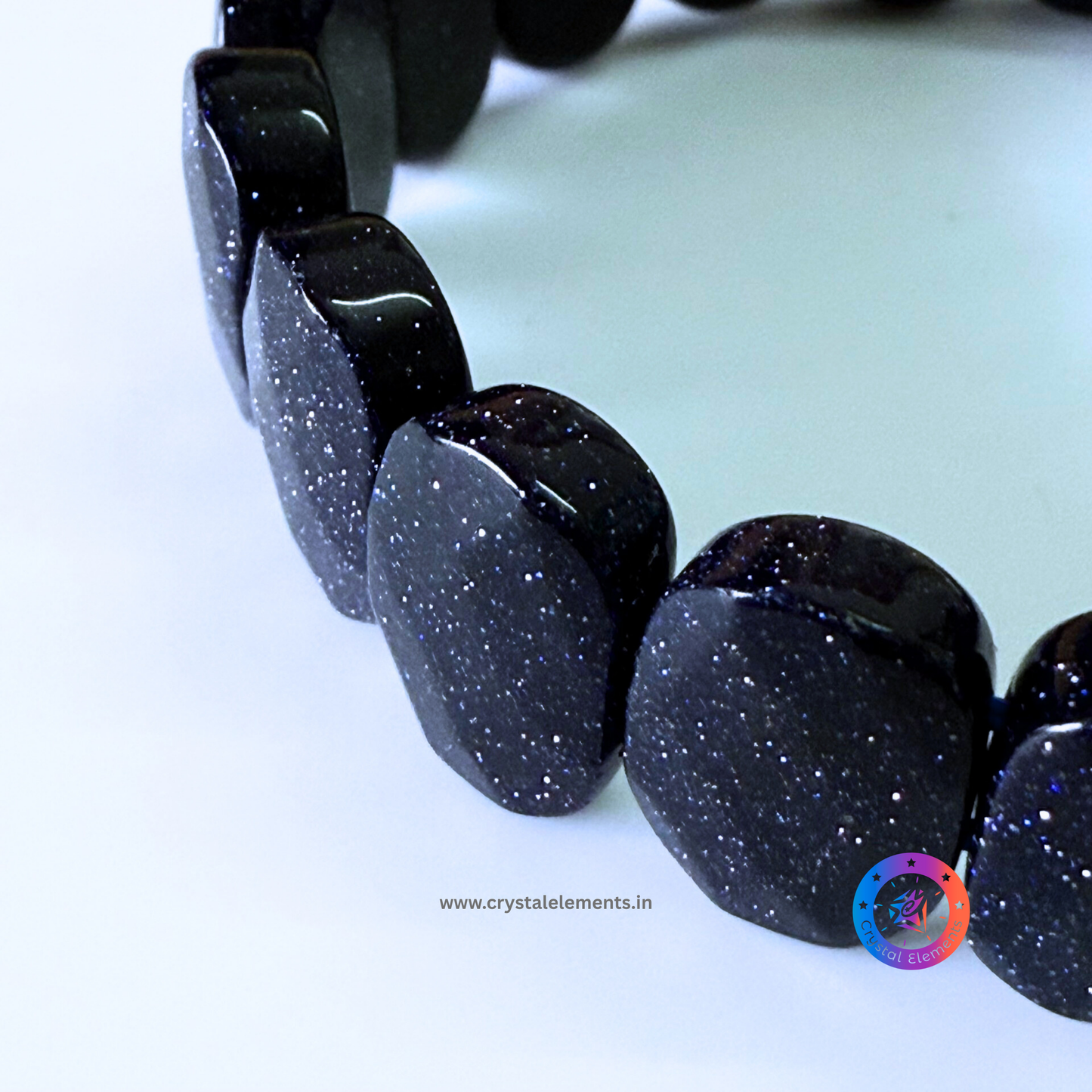Blue Sandstone Faceted Bracelet - Cosmic Confidence & Ambition