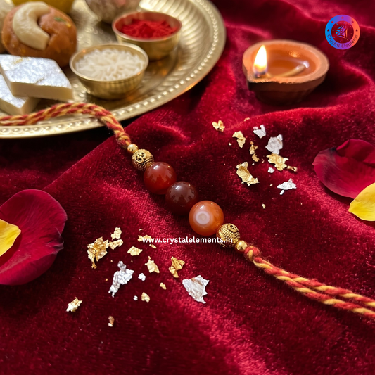 Carnelian Om Rakhi - Courage & Positivity Crystal Rakhi