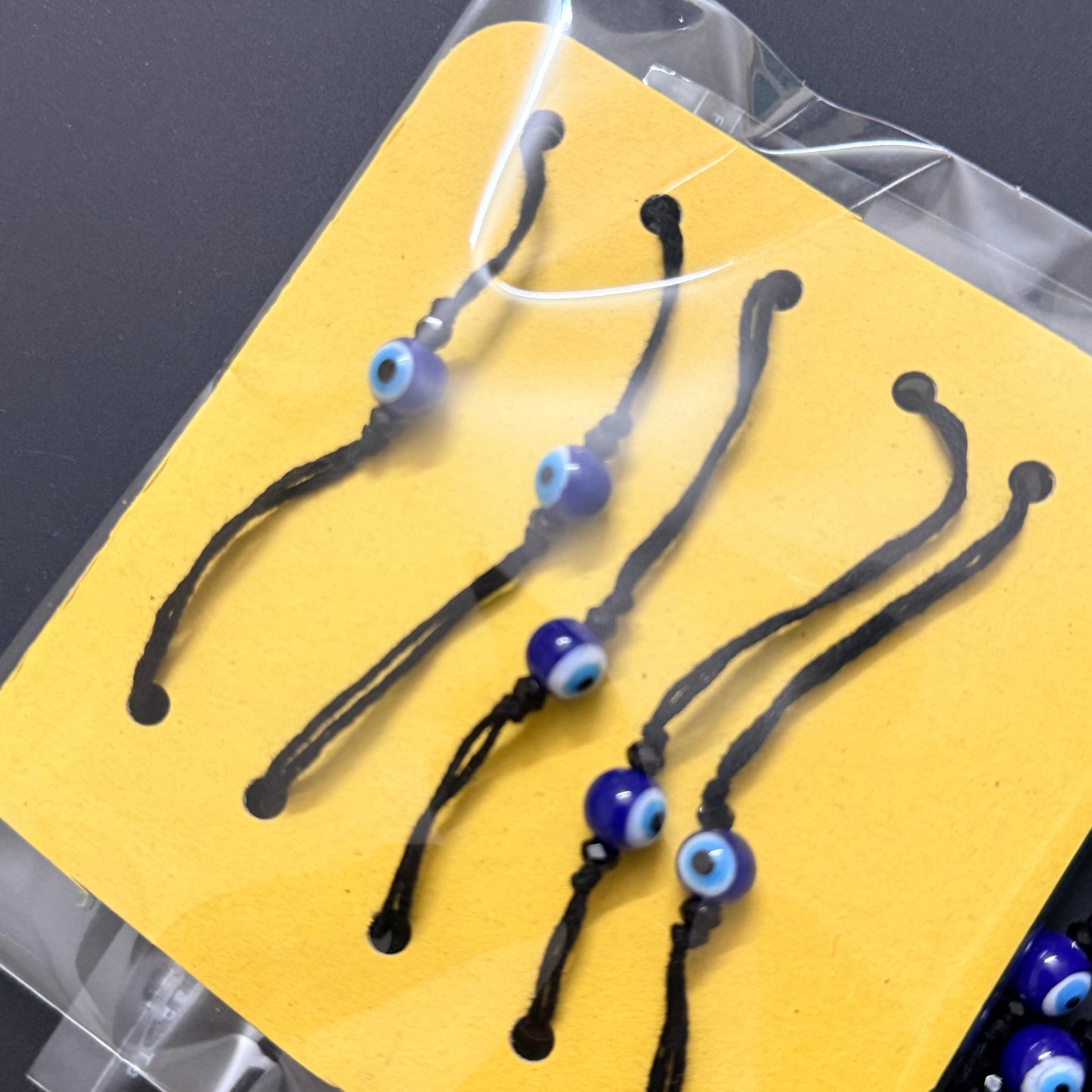 Evil Eye Onyx Thread Bracelet - Protection & Strength Energy Thread