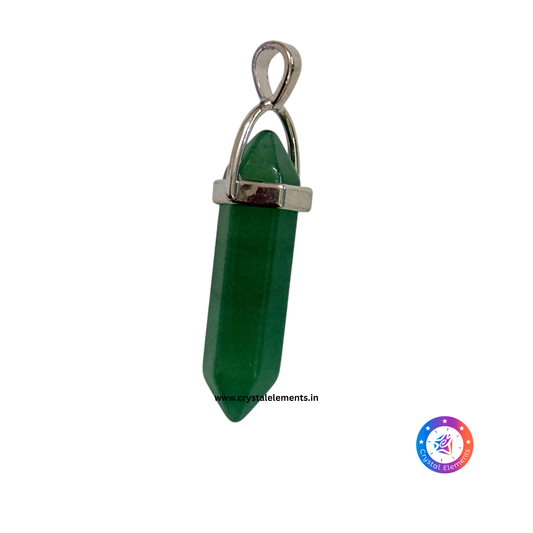 Luck & Alignment Green Aventurine Double-Terminated Pendant