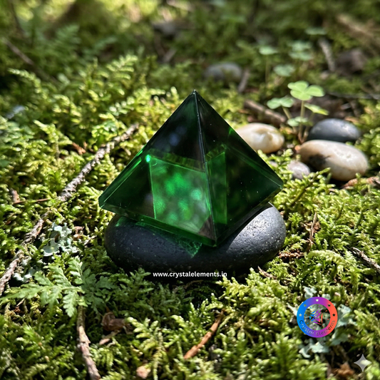 Green Obsidian Pyramid - Healing & Heart Protection Crystal