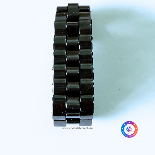 Hematite Crystal Bracelet - Grounding Strength & Energy Shield