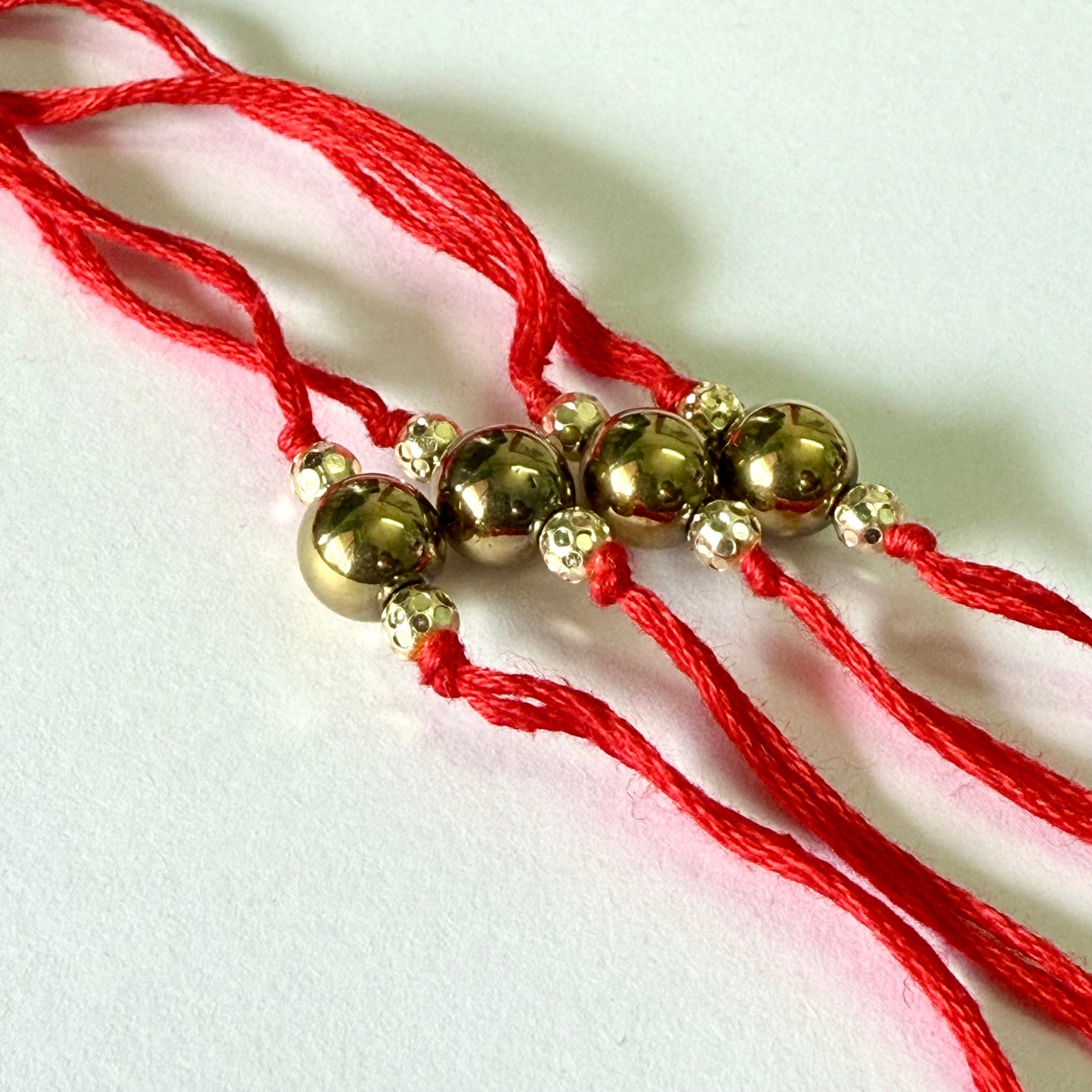 Golden Shield & Prosperity Blessing Pyrite Rakhi