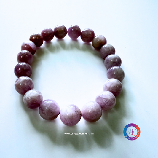 Divine Love & Emotional Light Kunzite Crystal Bracelet (AAA Quality)