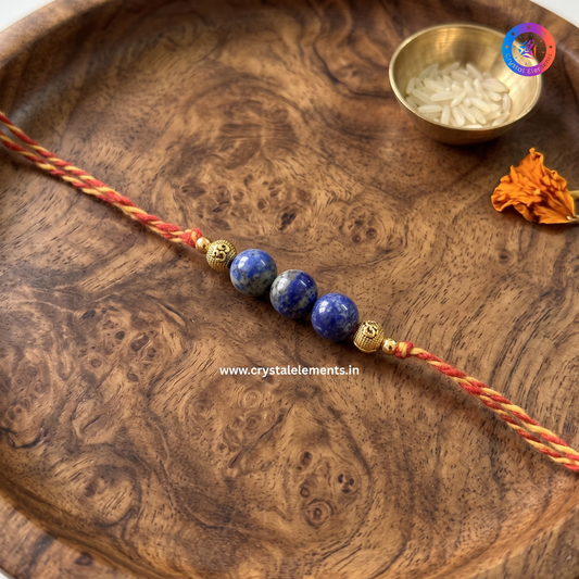 Lapis Lazuli Om Rakhi - Wisdom & Truth Crystal Rakhi