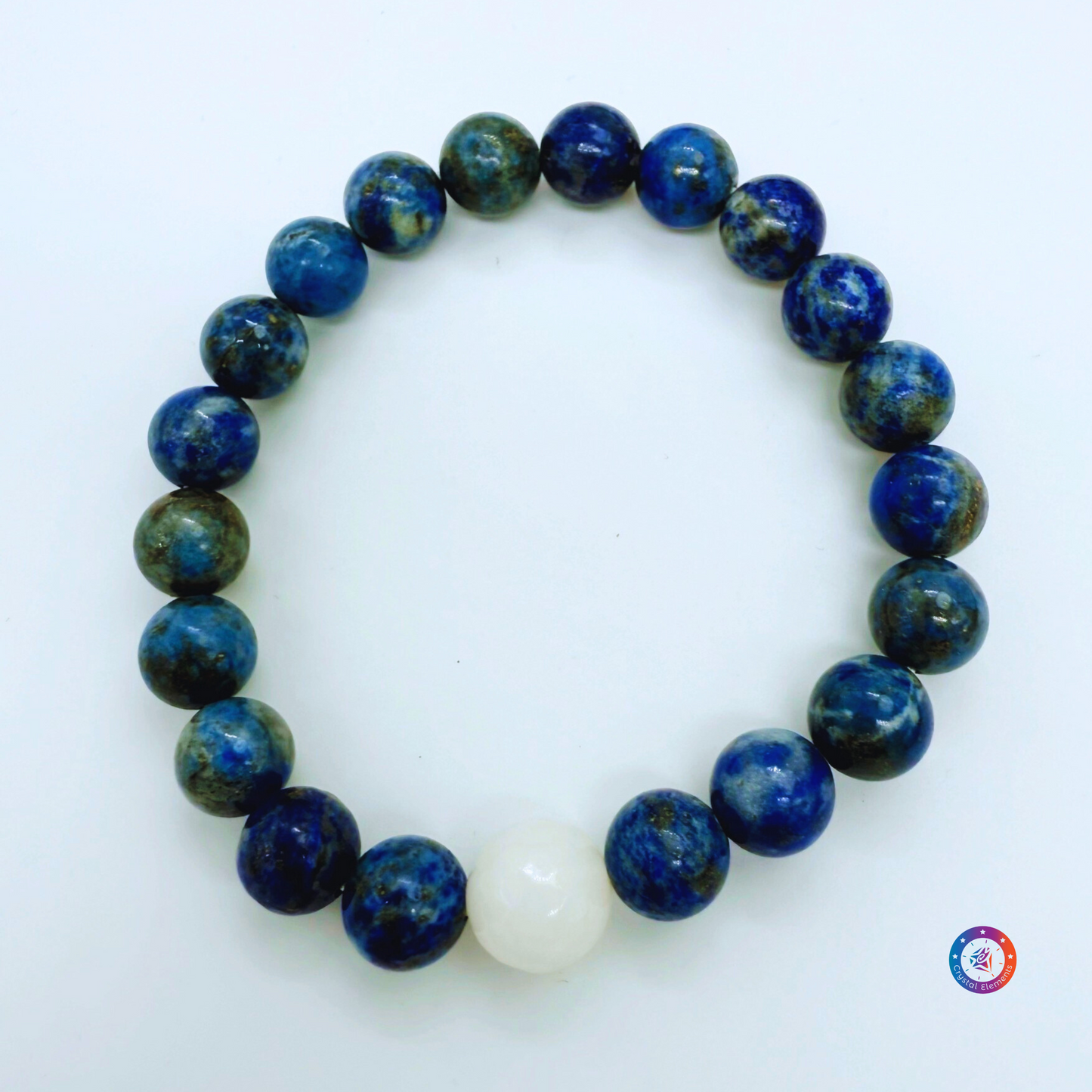 Wisdom & Clarity Lapis Lazuli and Snow Quartz Bracelet