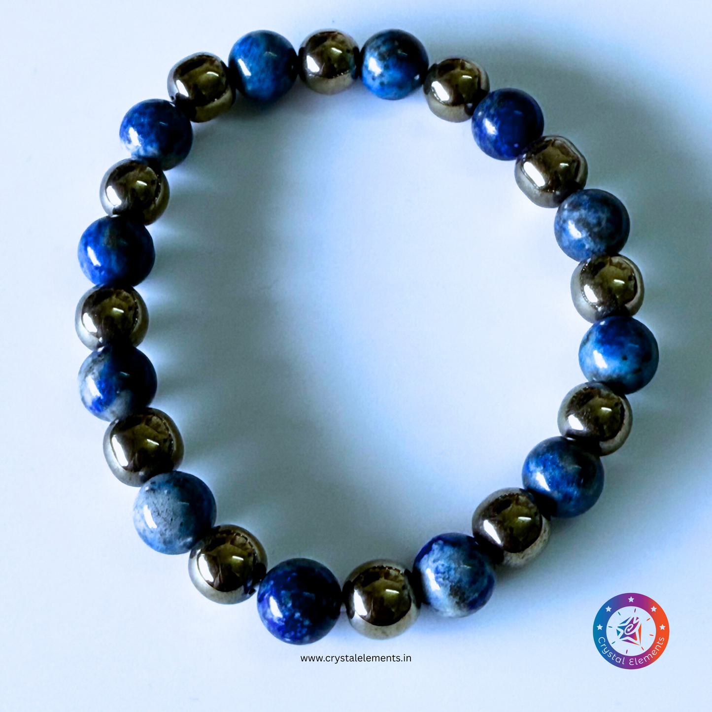 Wisdom & Abundance Lapis Lazuli and Pyrite Bracelet