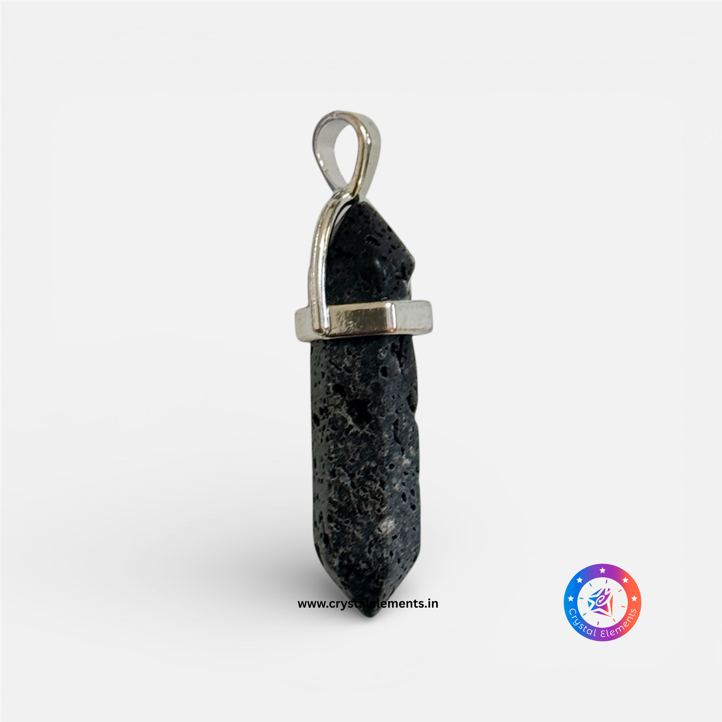 Earth Flame Lava Stone Double-Terminated Pendant