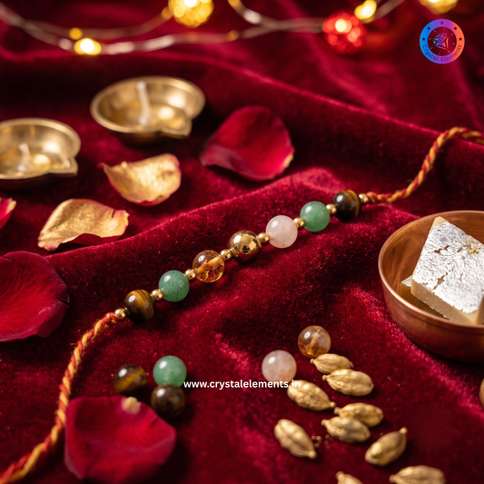 Prosperity Crystal Rakhi - Wealth & Success Protection Rakhi