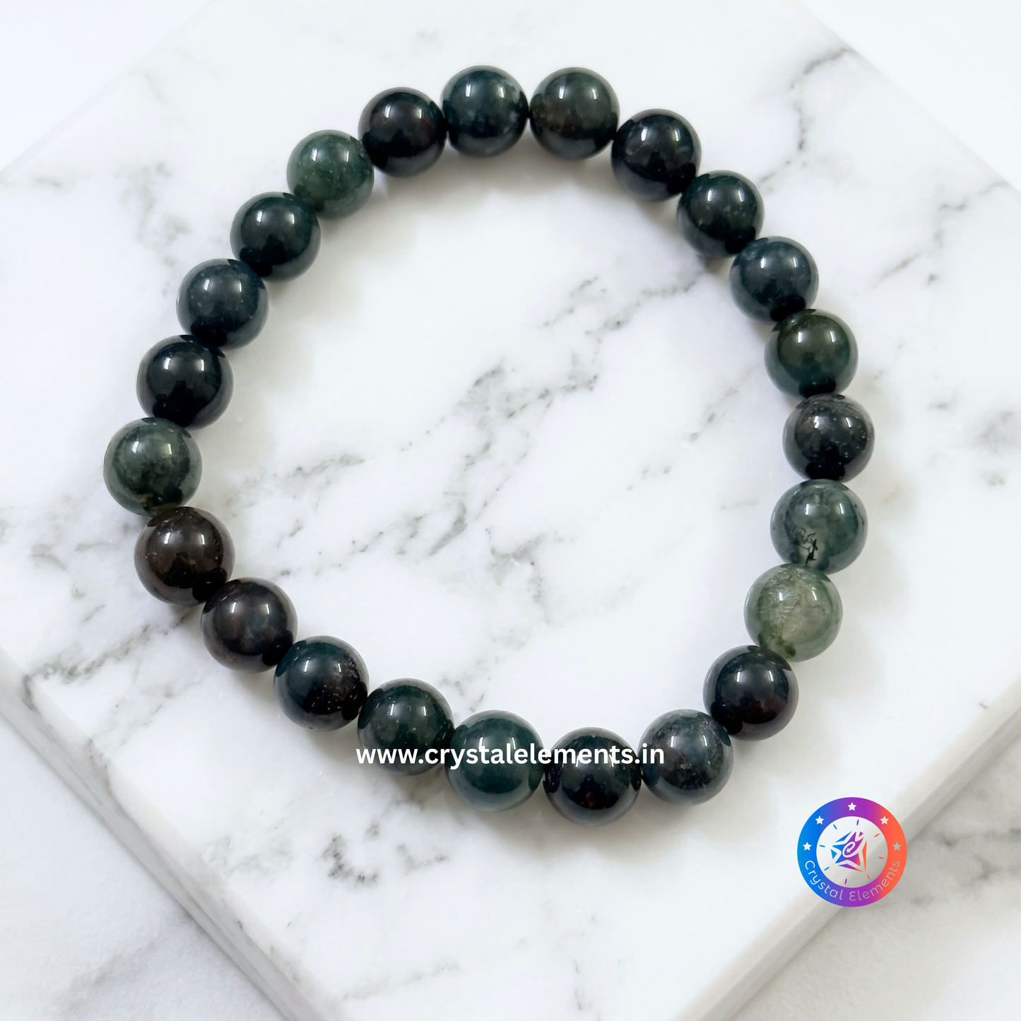 Moss Agate Bracelet - Growth & Calm Energy Bracelet
