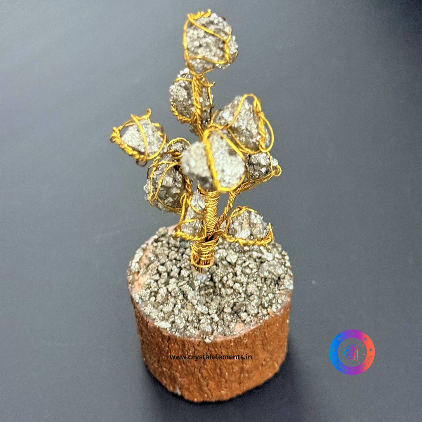 Raw Pyrite Mini Tree - Abundance & Confidence Crystal Tree