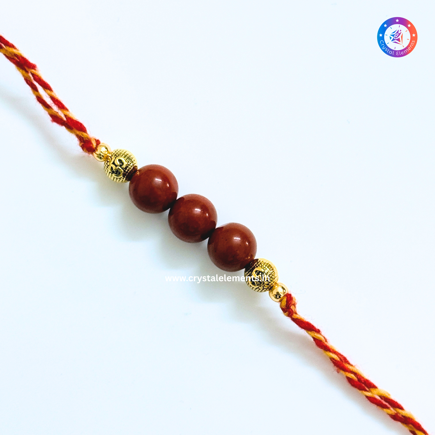 Red Jasper Om Rakhi - Strength & Stability Crystal Rakhi