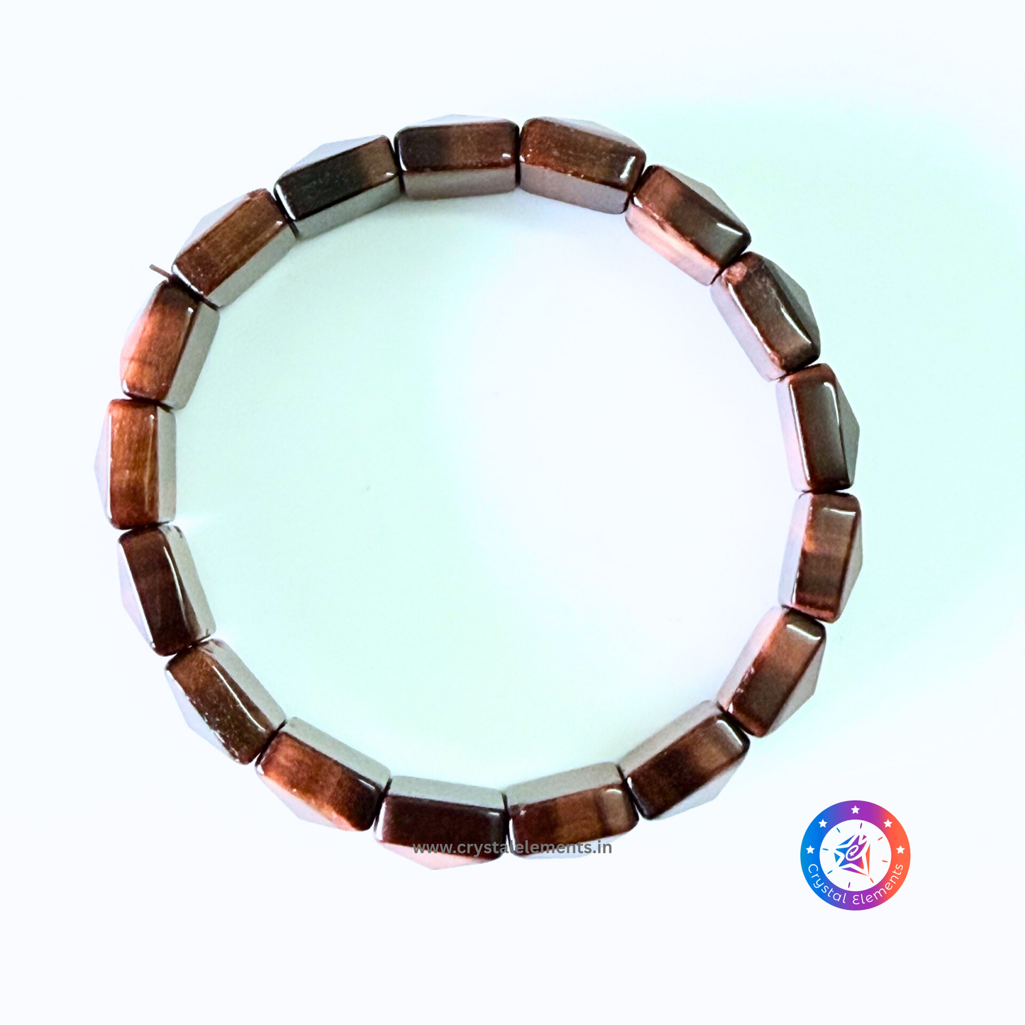 Red Tiger Eye Pyramid Bracelet - Vitality & Focus