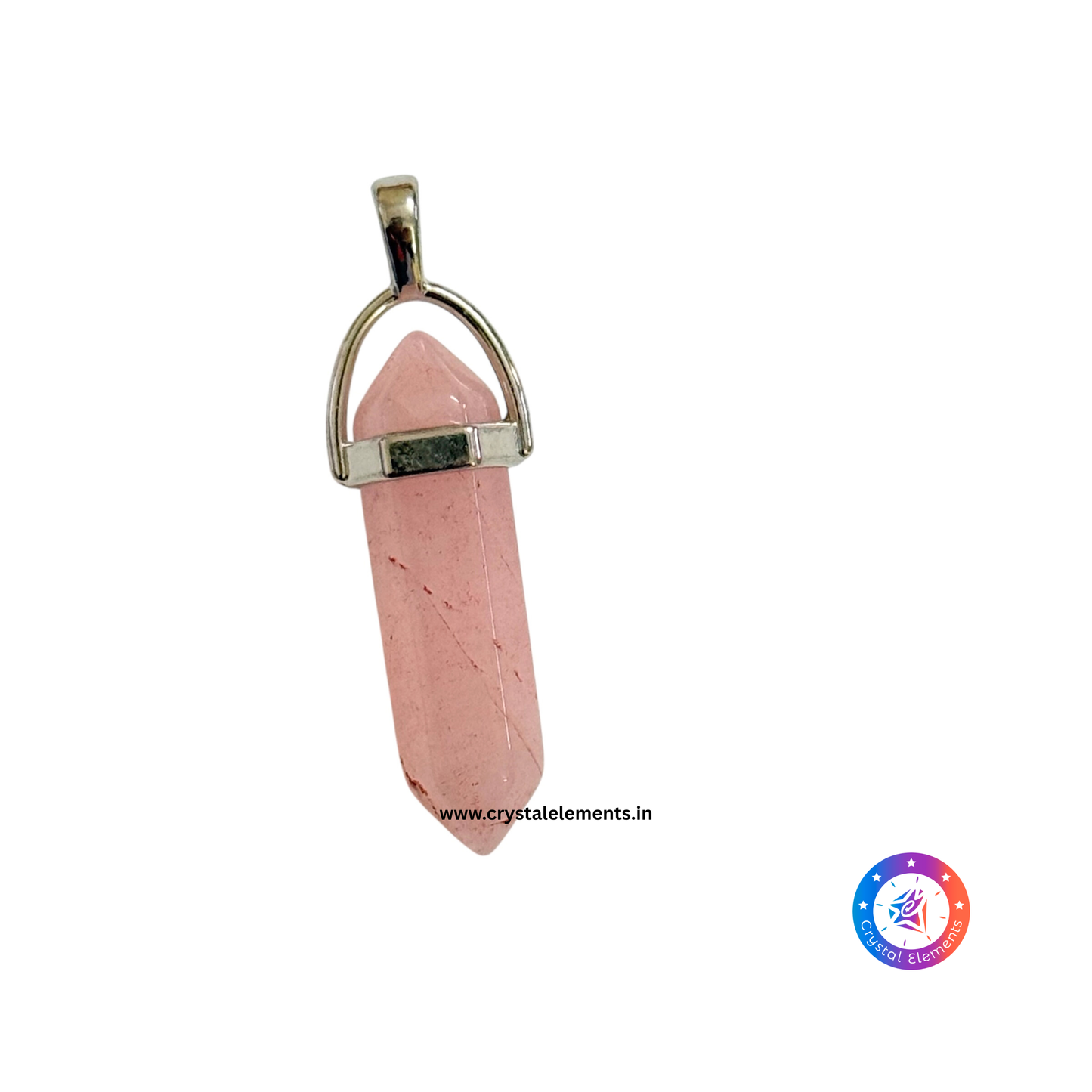 Heart Flow Rose Quartz Double-Terminated Pendant