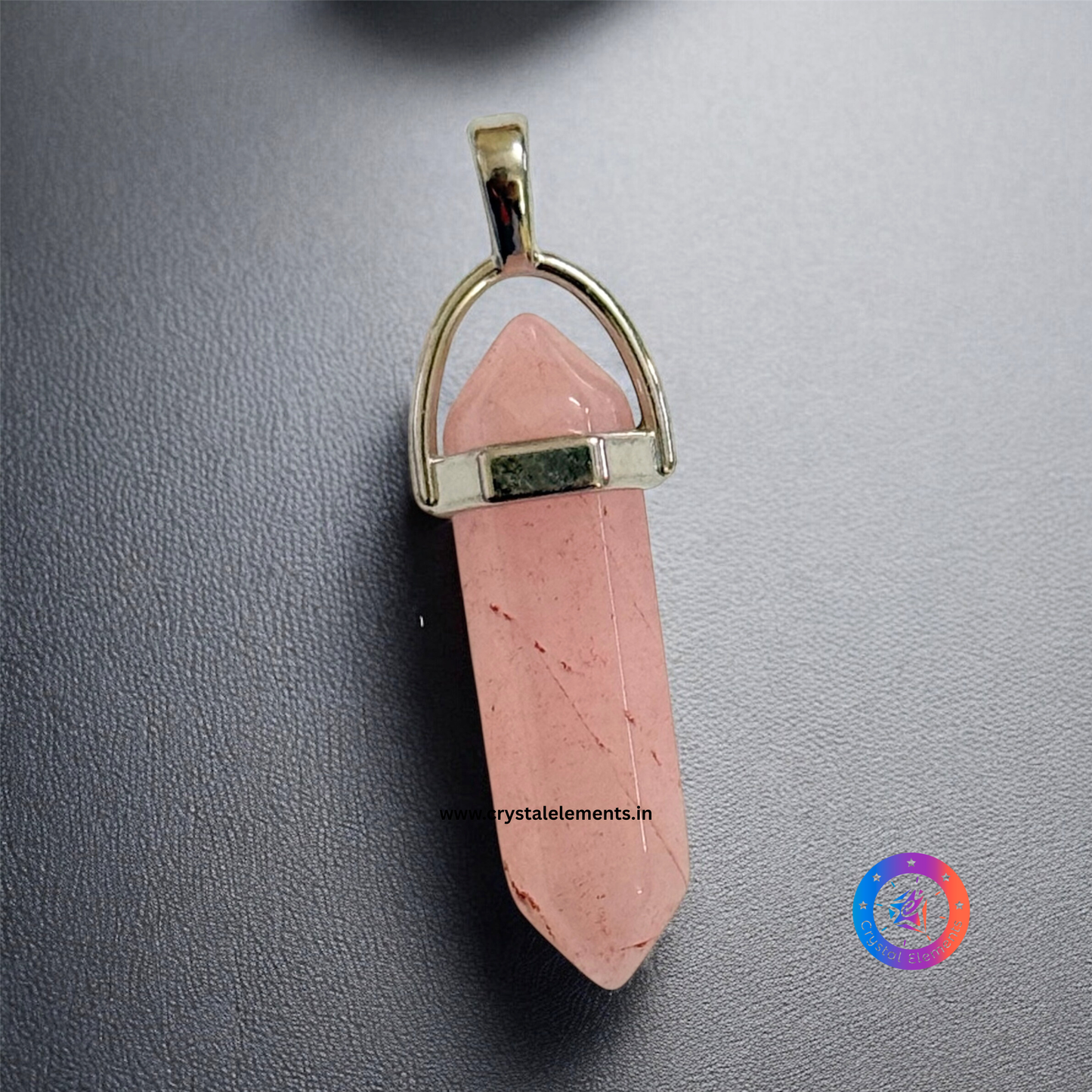 Heart Flow Rose Quartz Double-Terminated Pendant