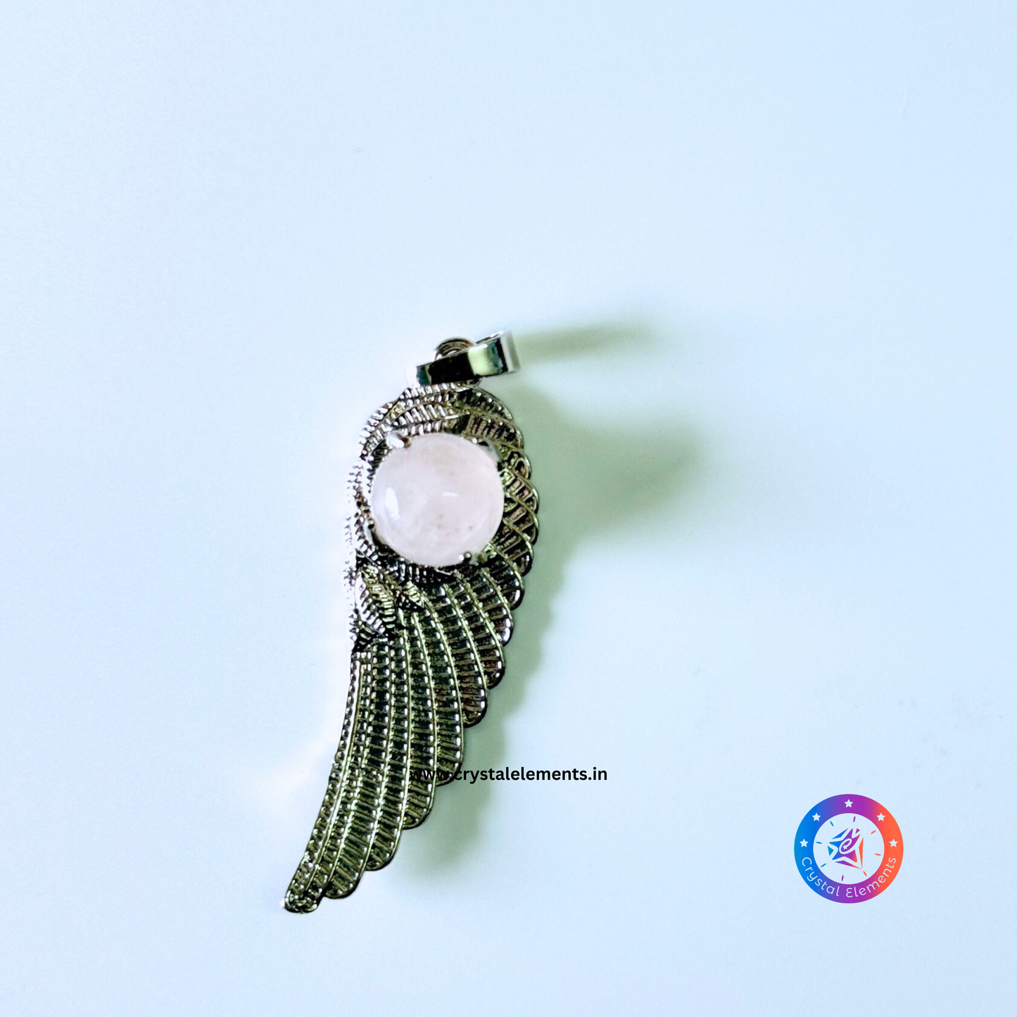 Rose Quartz Angel Wing Pendant - Unconditional Love & Angelic Comfort