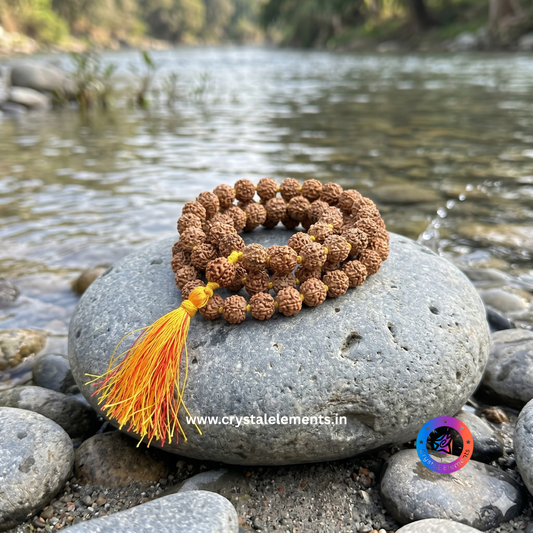 Panchmukhi Rudraksha Japa Mala - Calm & Spiritual Growth Mala