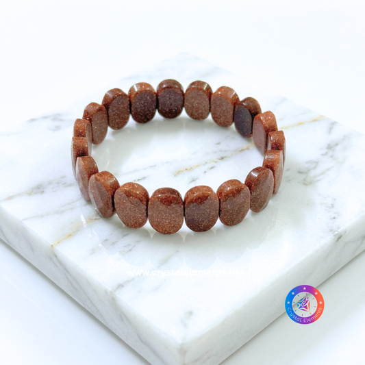 Gold Sandstone Faceted Bracelet - Confidence & Success Glow Bracelet