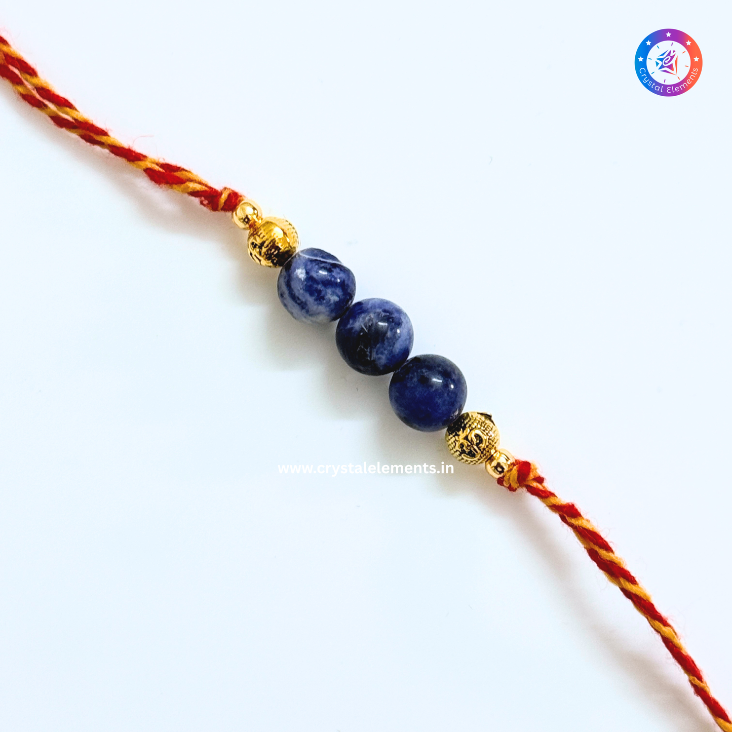 Sodalite Om Rakhi - Wisdom & Harmony Crystal Rakhi