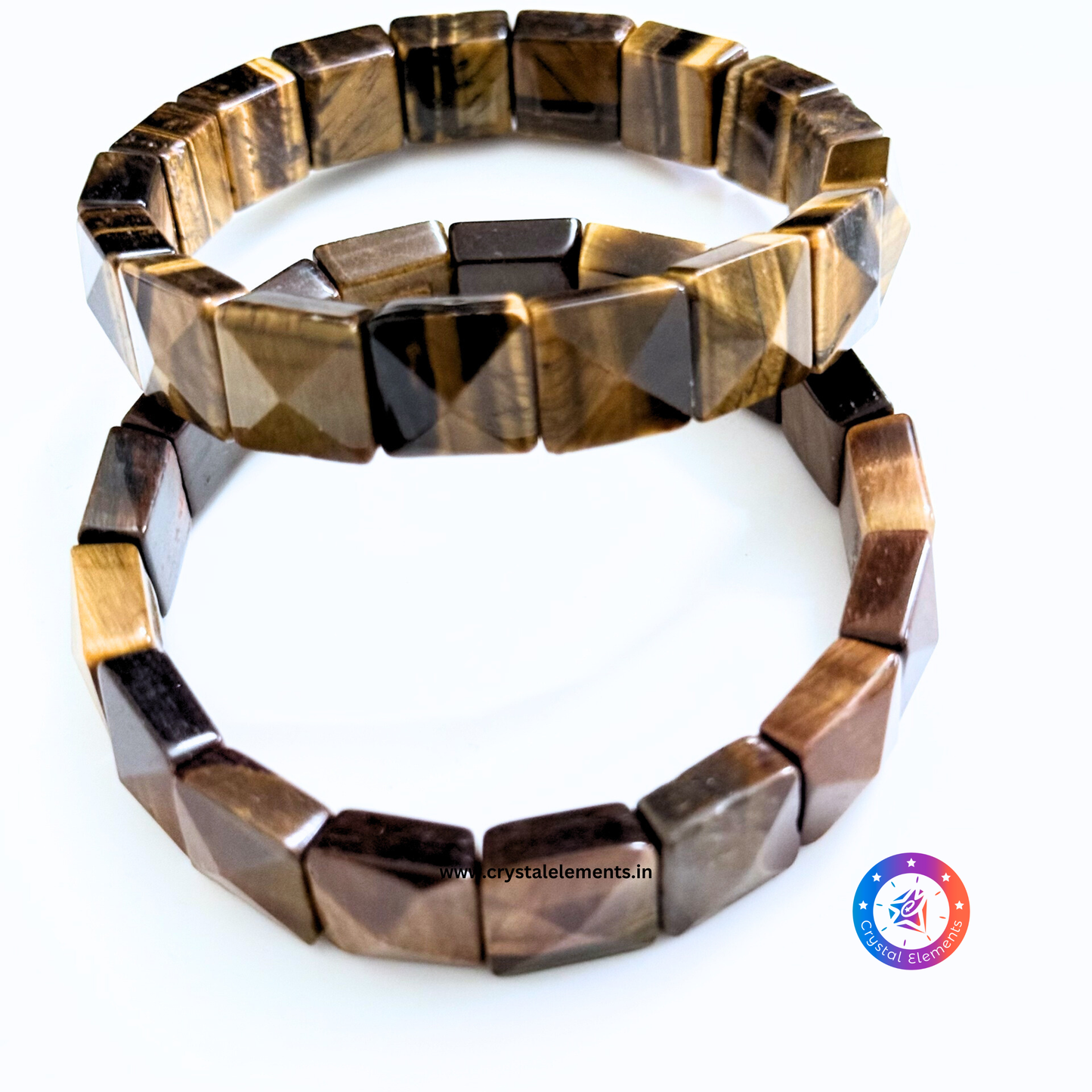 Tiger Eye Pyramid Beads Bracelet - Focused Power