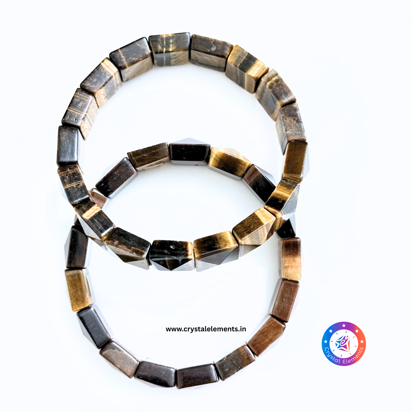 Tiger Eye Pyramid Beads Bracelet - Focused Power