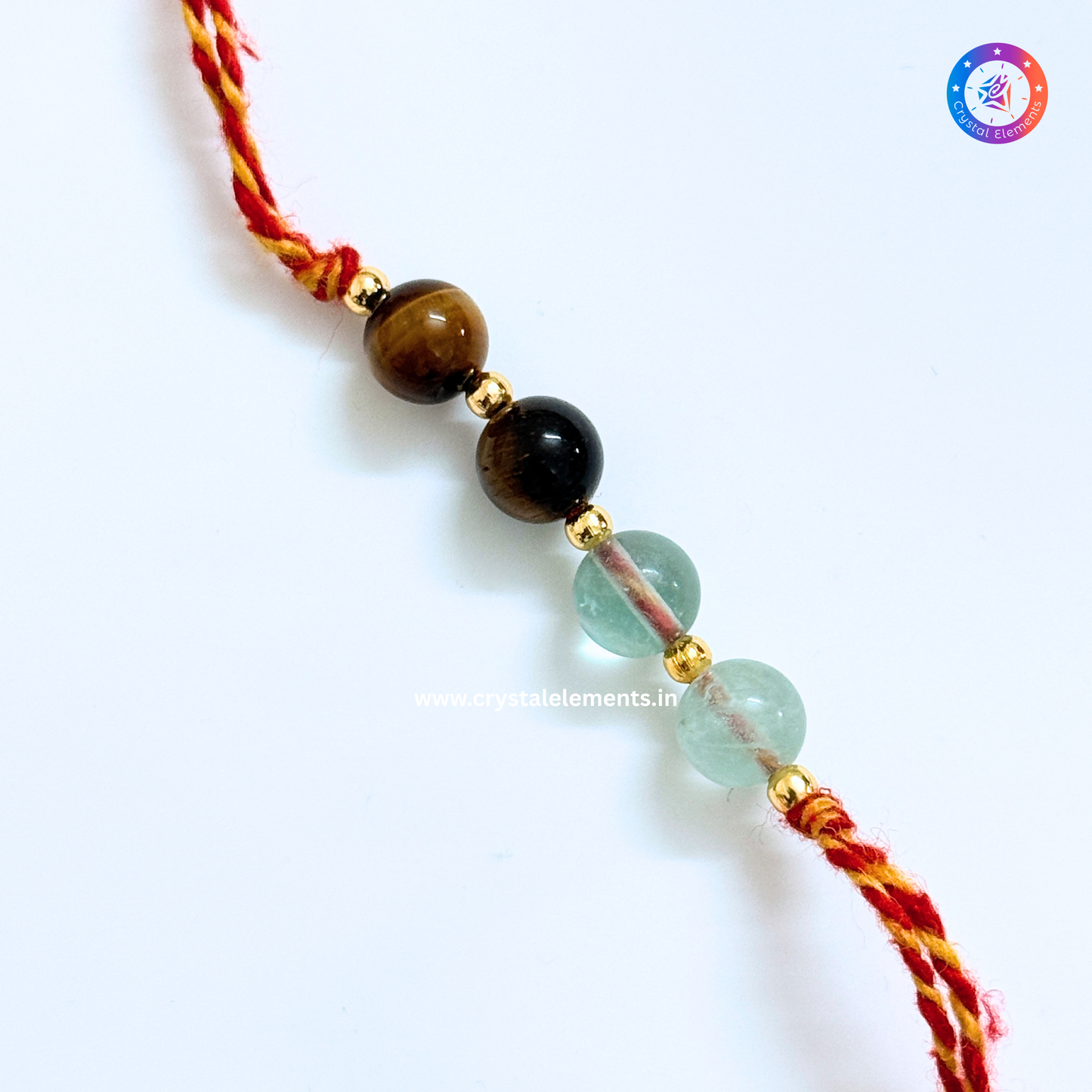 Tiger Eye & Multi Fluorite Rakhi - Focus & Success Student Rakhi