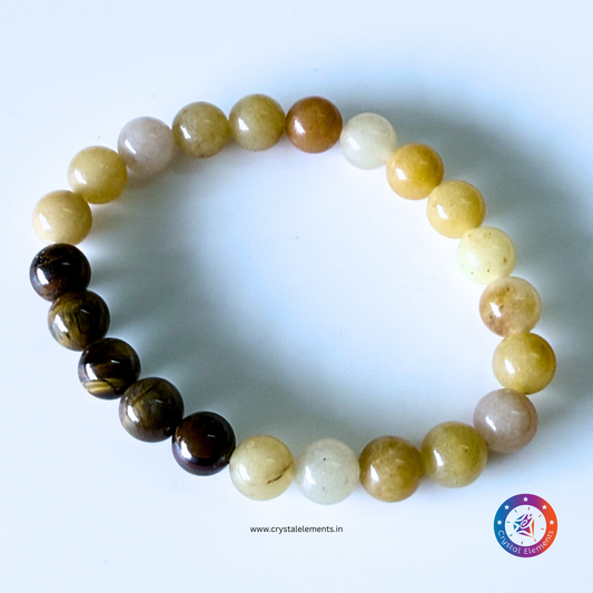 Courage & Confidence Yellow Aventurine & Tiger Eye Bracelet